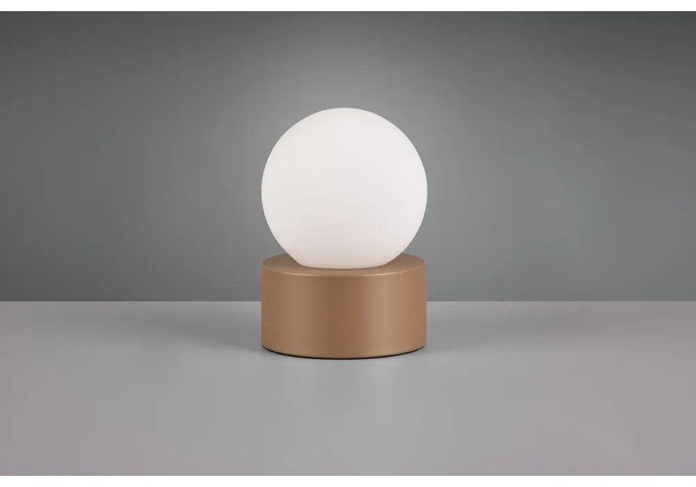 Biało-brązowa lampa stołowa (wys. 17 cm) Countess – Trio