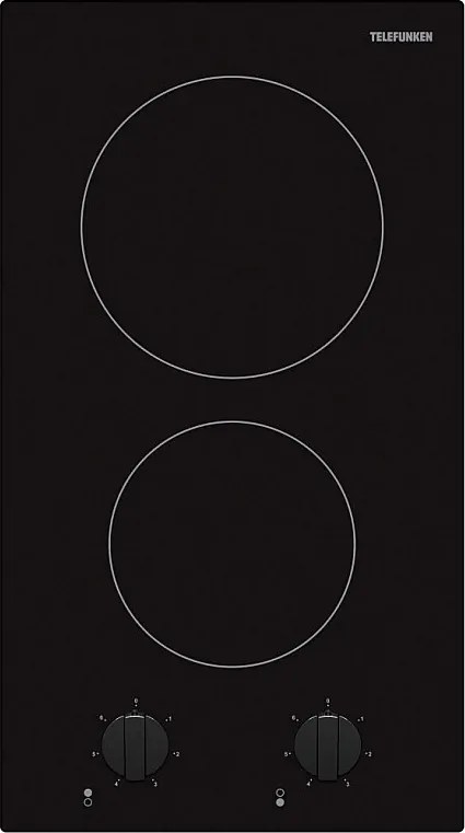Domino ceramiczny Telefunken TK2VM 2 pola grzewcze 3000W czarny z przednimi pokrętłami