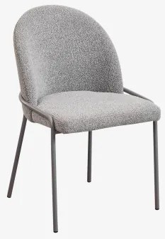 Tapicerowane Krzesło Do Jadalni Grolet Curly Antracita Grey - Sklum