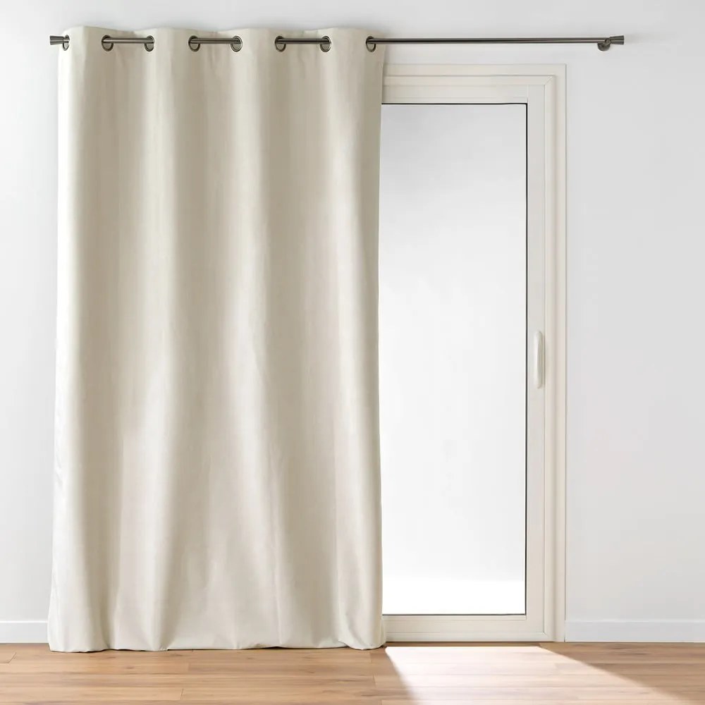 Beżowa aksamitna zasłona 140x260 cm Olympe – douceur d'intérieur