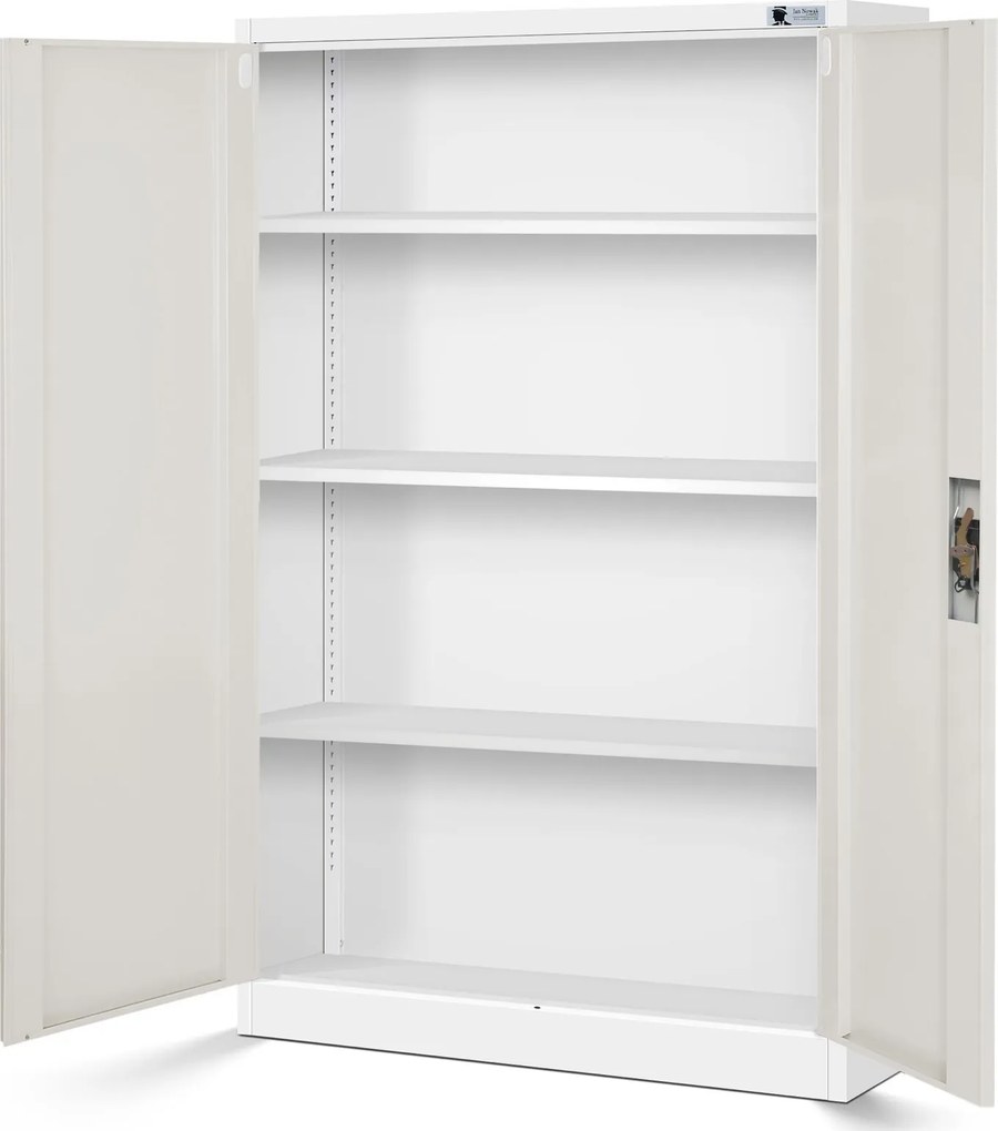 Szafa biurowa Eco Design Kevin 90x40x140 cm biały/dąb sonoma