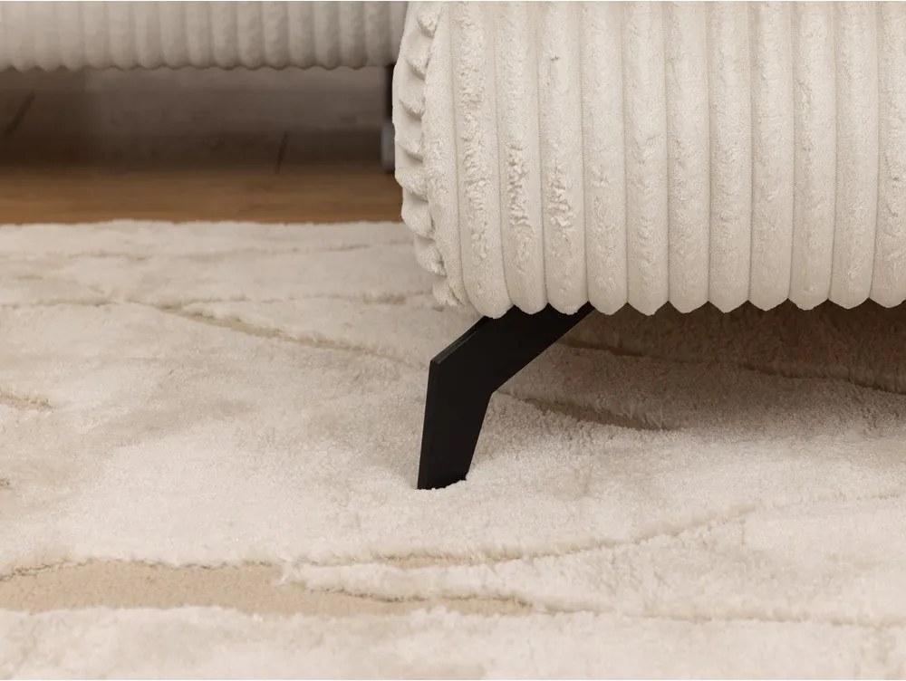 Kremowy sztruksowy narożnik (prawostronny/w kształcie litery L) Marbeya – Ropez