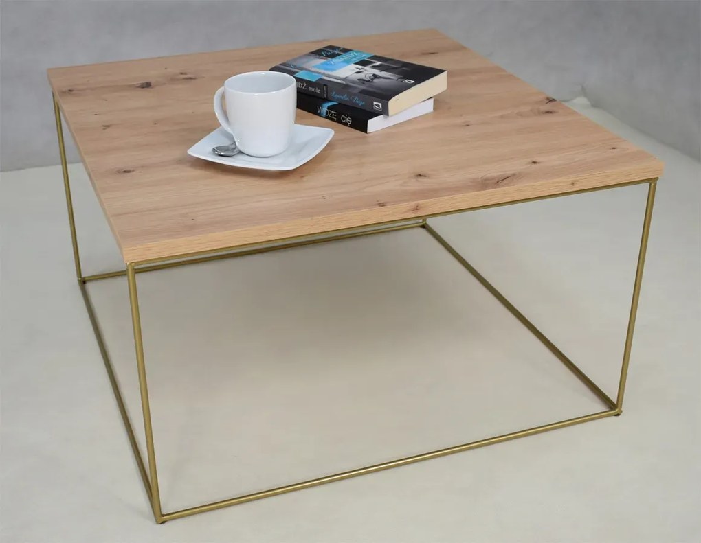 Stolik kawowy w stylu glamour dąb artisan - Otax 3X