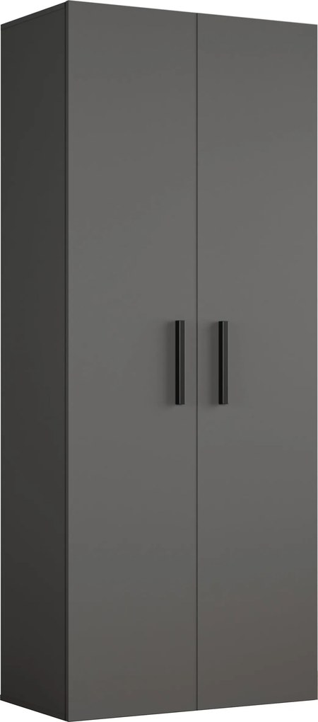 Garderoba MODULO - Szary / Bez lameli / Bez lustra / 80 cm / —