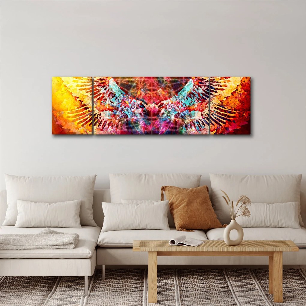 Obraz - Merkaba ze skrzydłami, abstrakcja (170x50 cm)