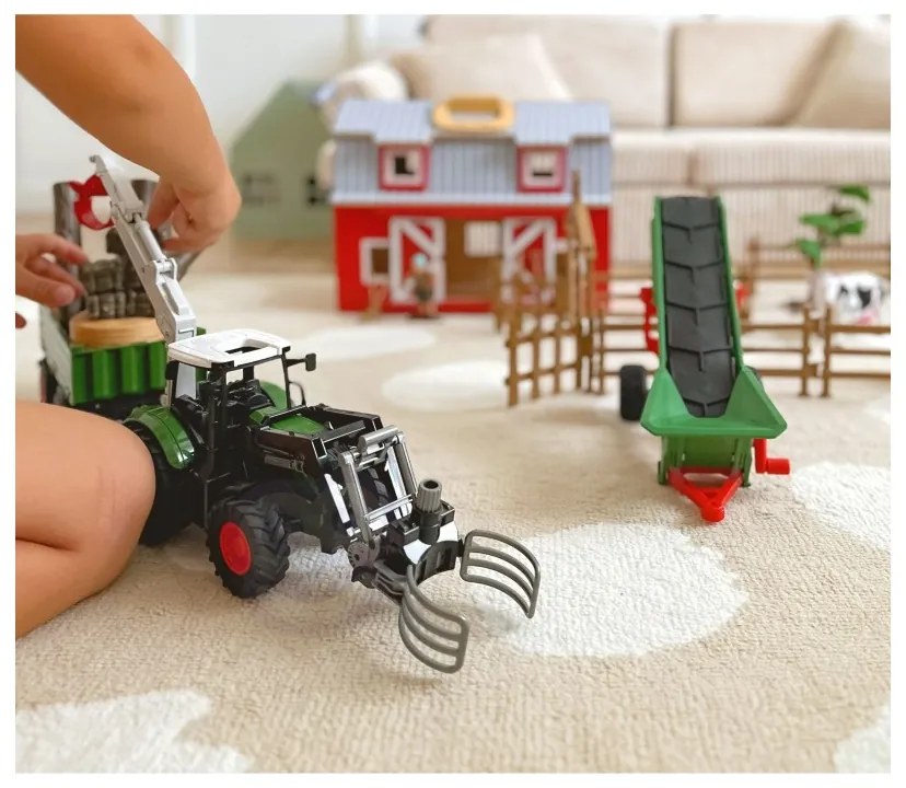 Woopie zestaw maszyn rolniczych traktor ciągnik zagroda mini farma osada rolnicy