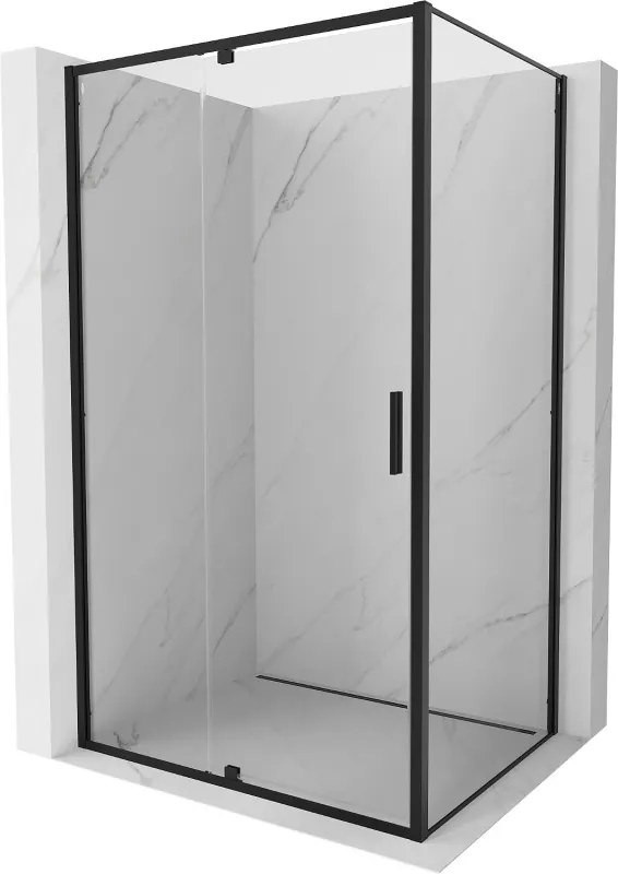 Mexen Exo-R kabina prysznicowa uchylna 110 x 90 cm, transparent, czarna - 819-110-090-70-00