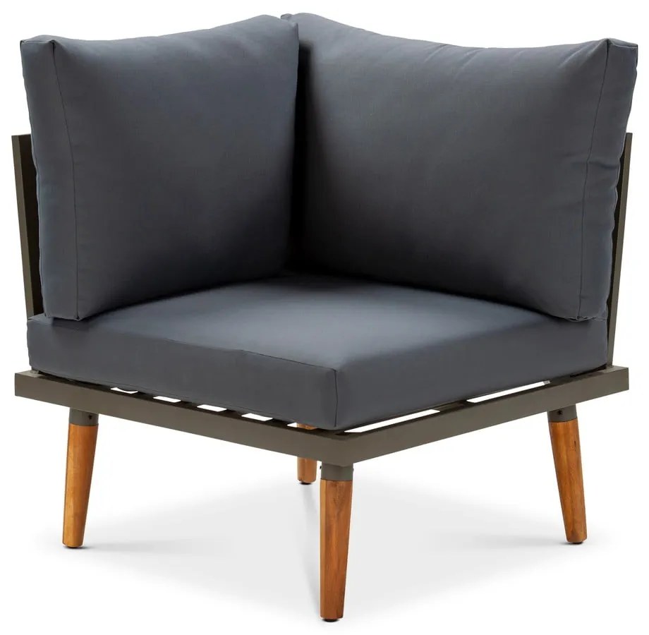 Szara sofa ogrodowa z konstrukcją z drewna akacji Bonami Selection Lustio