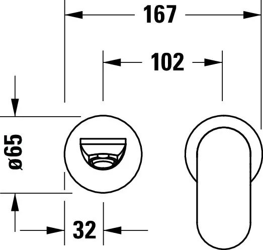 Duravit Wave jednouchwytowa bateria umywalkowa podtynkowa Mosiądz - 16,7 x 6,5 x 22,2 cm