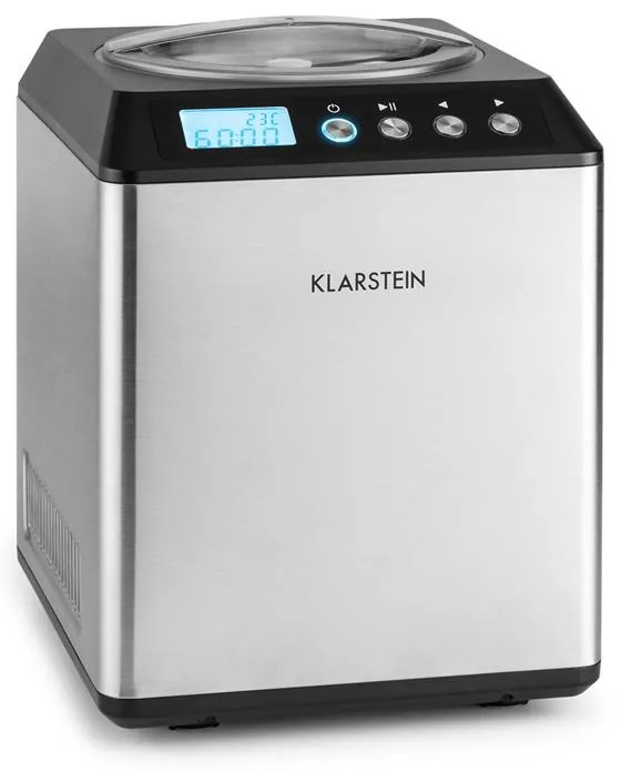 Klarstein Vanilla Sky 2L 180W Maszynka do Lodów z Kompresorem Srebrna