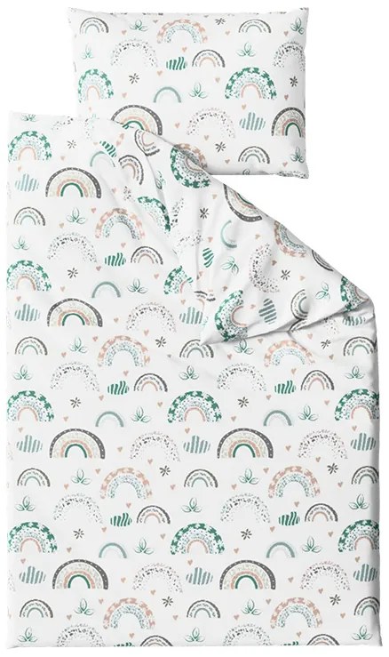 PrzytulneMieszkanie.pl PrzytulneMieszkanie.pl Bawełniana pościel do łóżeczka Renforcé RAINUBI biała Rozmiar pościeli: 45 x 65 cm | 90 x 135 cm