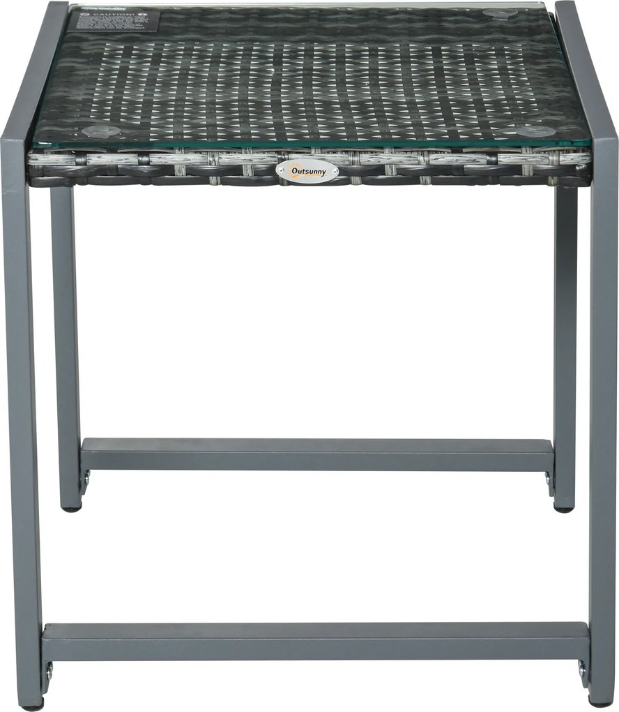 Ogród Stolik Kawowy Stół Rattanowy Technorattan Łatwość Pielęgnacji i Trwałość Meble Ogrodowe | Aosom PL