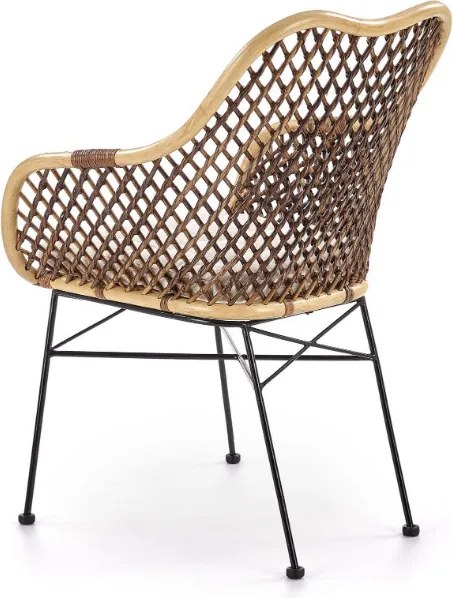 Rattanowe krzesło na metalowych nogach K336