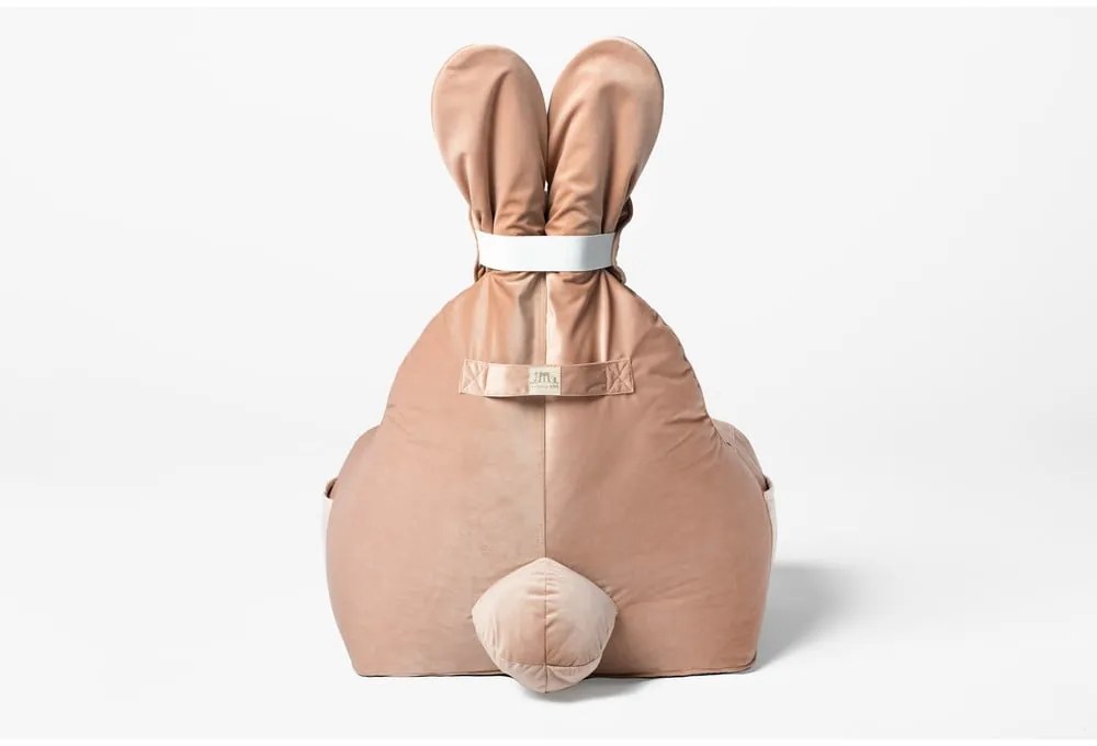 Jasnoróżowy dziecięcy worek do siedzenia Funny Bunny – The Brooklyn Kids
