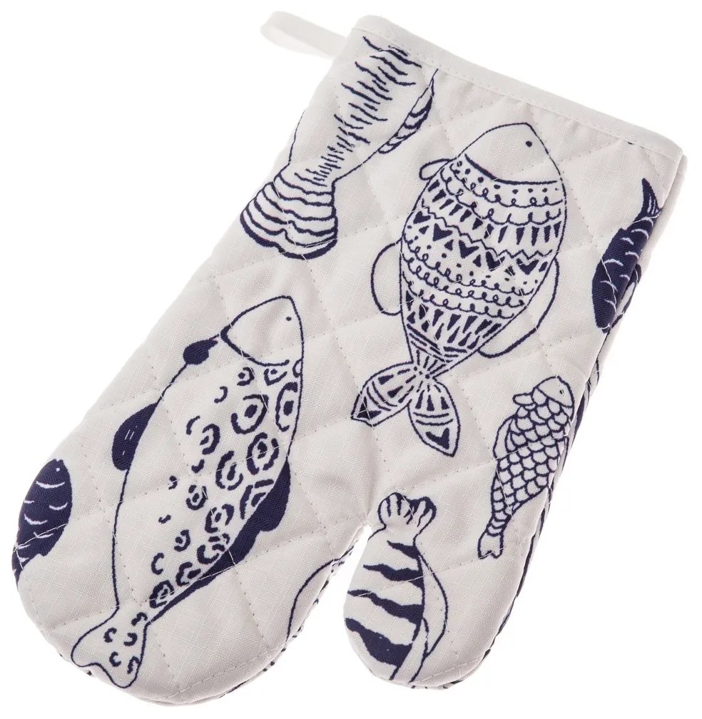 Rękawica kuchenna wodoodporna Ryby, 17 x 27 cm
