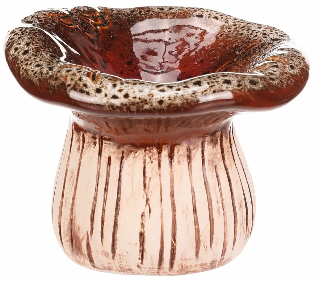 Ceramiczna miseczka do picia Grzyb, 17 x 12 x 17cm, ceramika