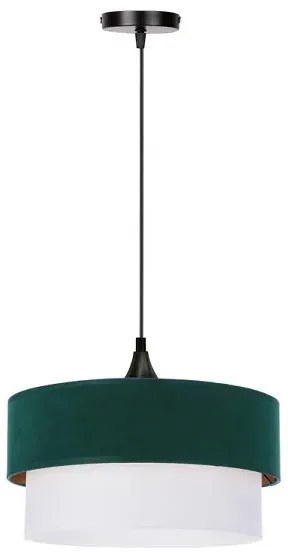 Elegancka zielona lampa wisząca z welurowym abażurem - V156 Mailo 4X