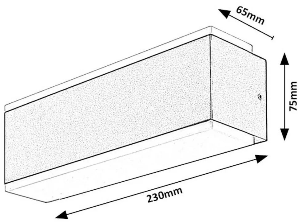 Rabalux 77114 kinkiet zewnętrzny LED Mataro, 12W,3000K, 320lm, IP54