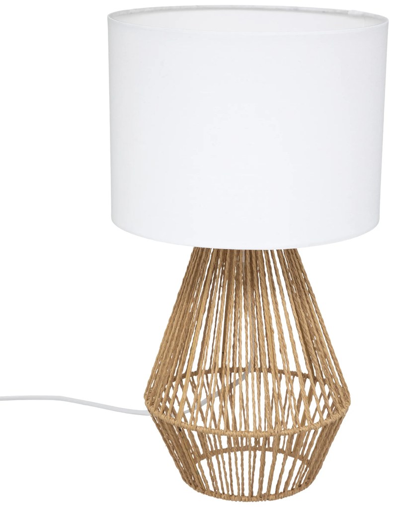 Lampa stołowa LILA, podstawa z plecionki, 40 cm