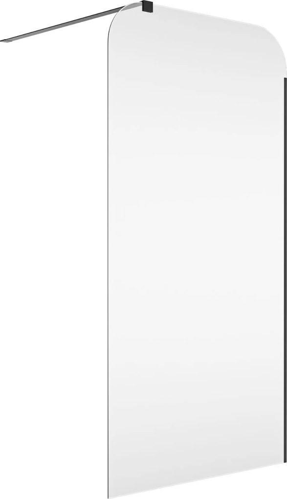 Ścianka prysznicowa przezroczysta 8 mm WALK IN MOLIS CLEAR SQUARE MASSI | rożne rozmiary : Kolor profili kabiny - złoty szczotkowany, Szerokość ścianki - 90 cm , Typ montażu - WALK in FIX (Do ściany)