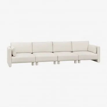 4-częściowa Modułowa Sofa Z Tkaniny Artemisa Bouclé Tkanina Bouclé W Kolorze Kremowo-beżowym - Sklum