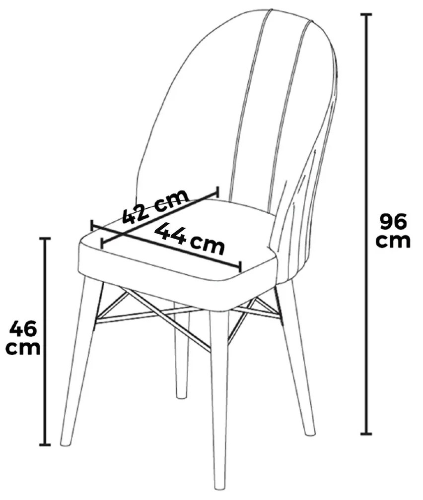 Zestaw krzeseł do jadalni Ritim Anthracite, 6 szt.