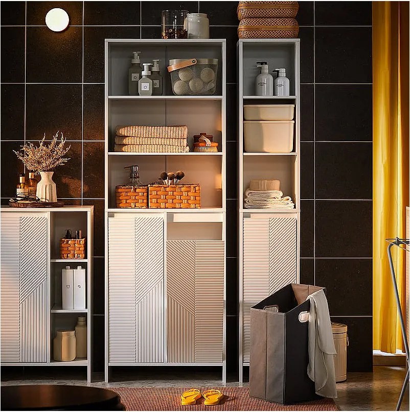 Szafka łazienkowa z koszem BZR155-W