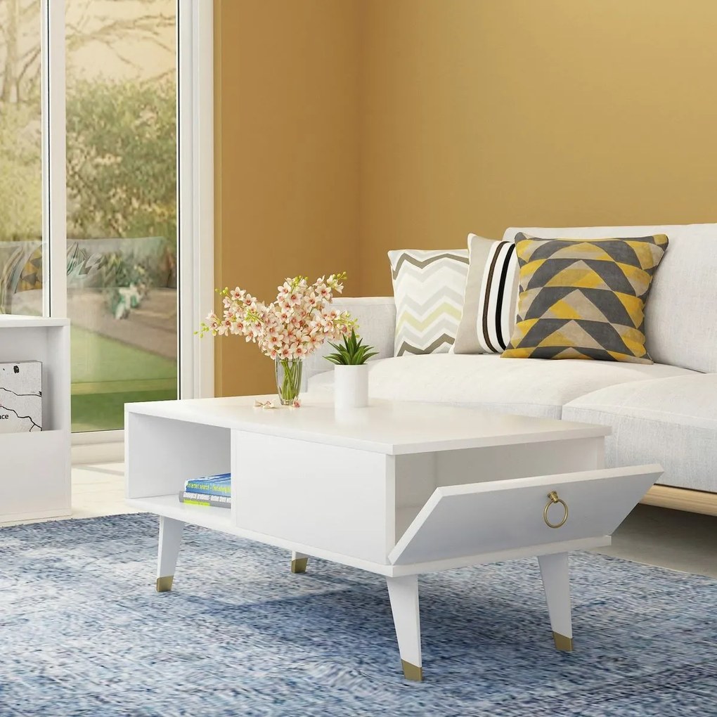 Stolik konferencyjny Delux White