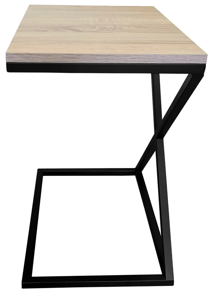 Stolik pomocniczy X boczny podstawa metalowa Loft