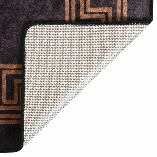 Czarny nowoczesny dywan z grecki wzór 80x300 cm A9-Z48