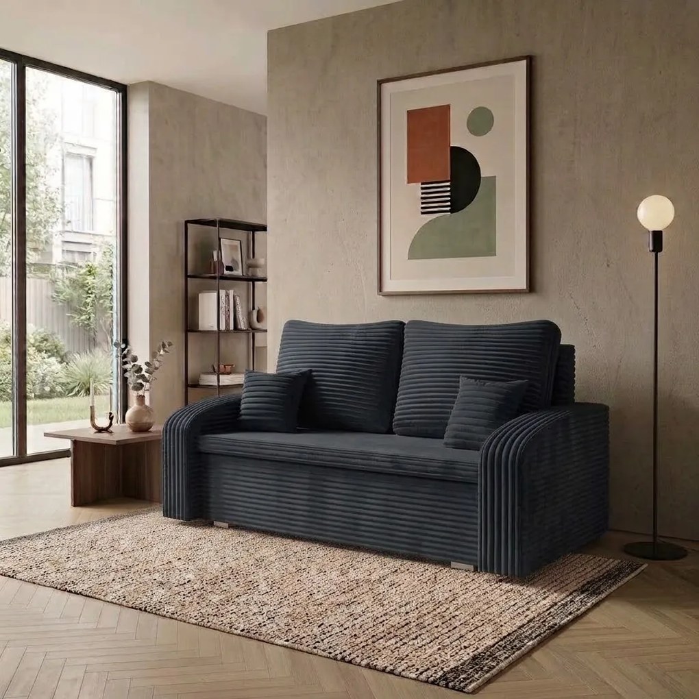 Sofa kanapa 2 os z funkcją spania IKON Czarny