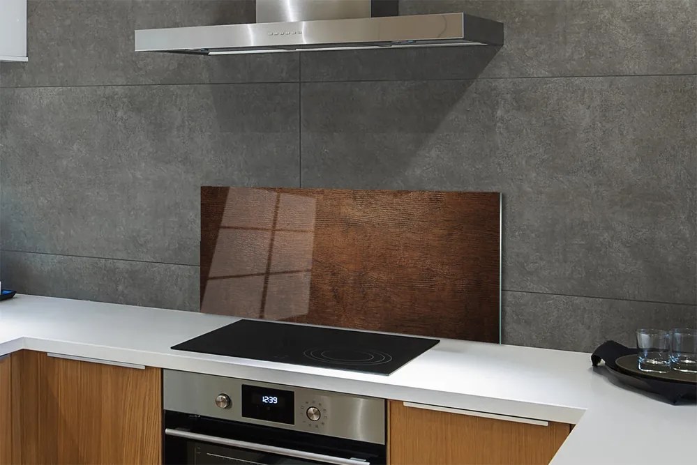 Szklany Panel Detal Drewnianej Struktury