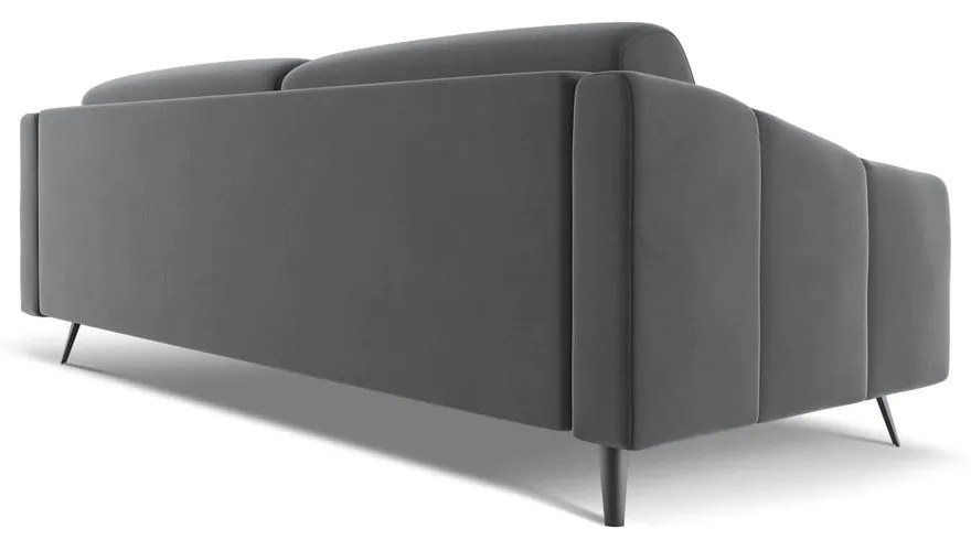 Szara aksamitna sofa 238 cm Nalu – Makamii