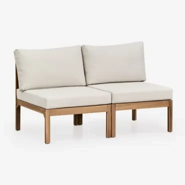 Branson 2-częściowa Modułowa Sofa Ogrodowa Z Drewna Akacjowego Akacja Brąz - Sklum