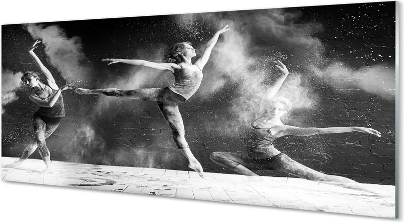 Panel szklany do Kuchni Taniec Baletowy w Oparach Dymu