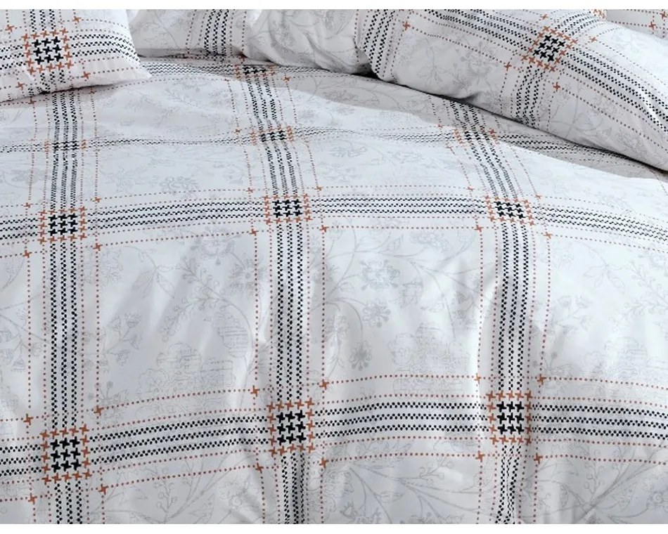 BedTex Pościel bawełniana Quatre biały, 140 x 220 cm, 70 x 90 cm, 140 x 220 cm, 70 x 90 cm