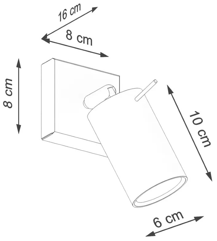 Oliwkowy kinkiet w loftowym stylu - M062-Nona