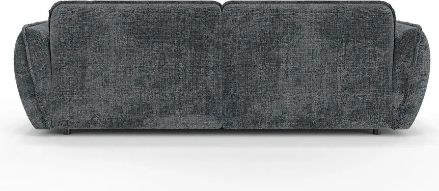 Ciemnoszary narożnik z tkaniny szenilowej (prawostronny/z szezlongiem) Nelia – Ropez