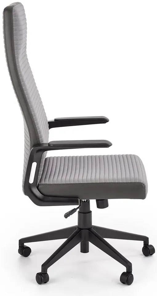 Popielaty fotel obrotowy do biura K4-R36