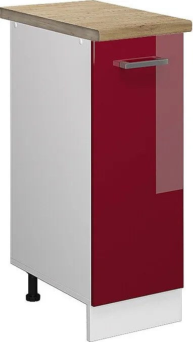 Szafka apteczna czerwony połysk 30x60x81.6 r-line