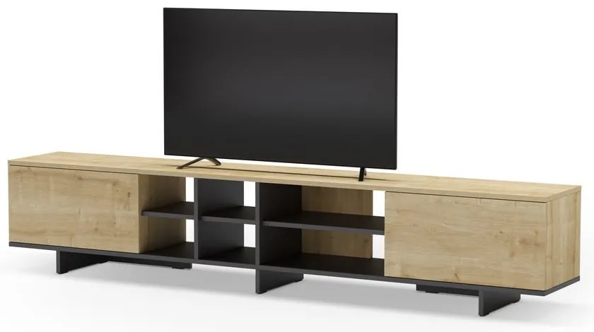 Szafka pod TV w dekorze dębu 230x44 cm Cequoia – Marckeric