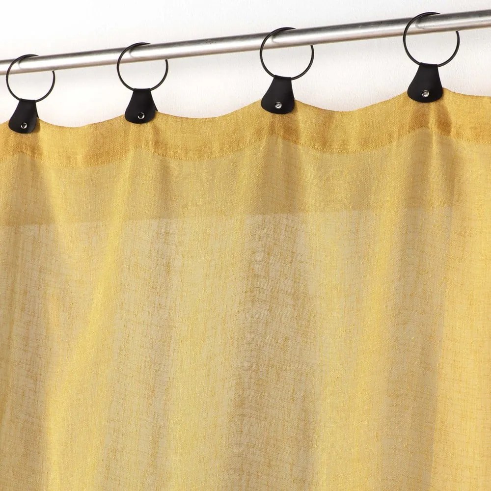 Żółta firanka z woalu 140x240 cm Linka – douceur d'intérieur