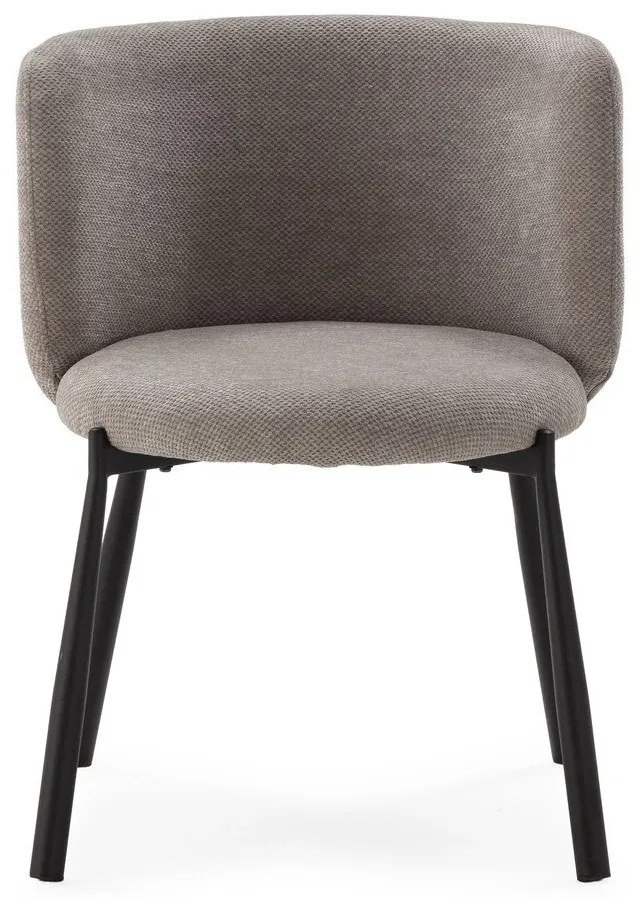 Szare tapicerowane fotele jadalniane zestaw 2 szt. Ginny – MOME