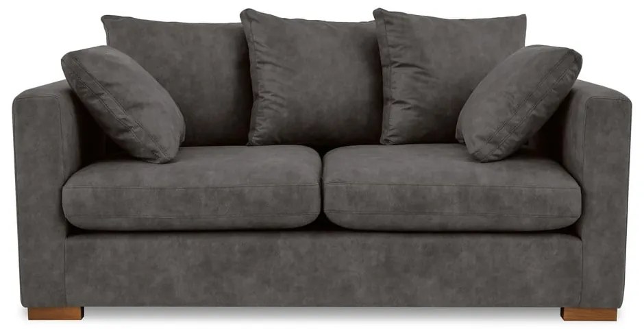 Antracytowa sofa z imitacji skóry 175 cm Hamburg – Scandic