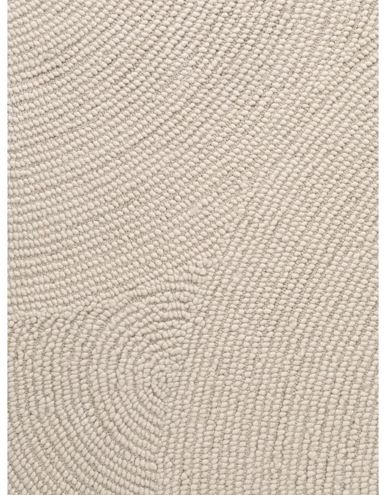 Wełniany okrągły dywan tkany ręcznie w jasnym naturalnym kolorze ø 150 cm Eleni Natural White – Hanse Home