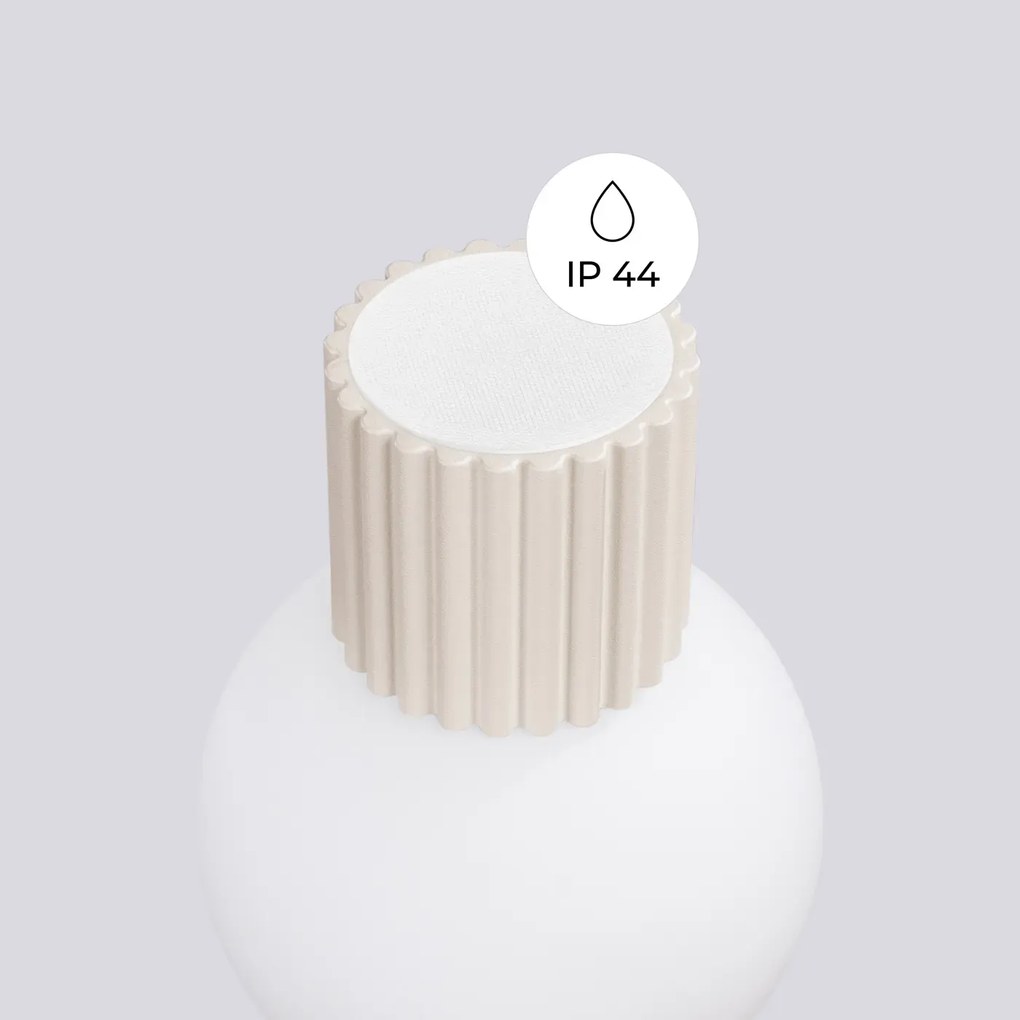 Kinkiet HALO beżowy IP44 ryflowany SOLLUX LIGHTING
