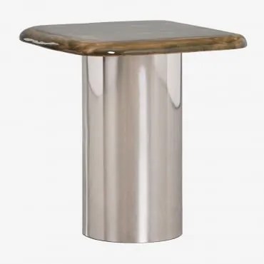 Kwadratowy Stolik Pomocniczy 40x40 Cm Merieines Verde Army & ↑50 Cm - Sklum