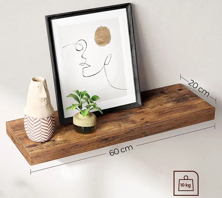 Industrialna Półka Samowisząca Do Salonu S8-B90