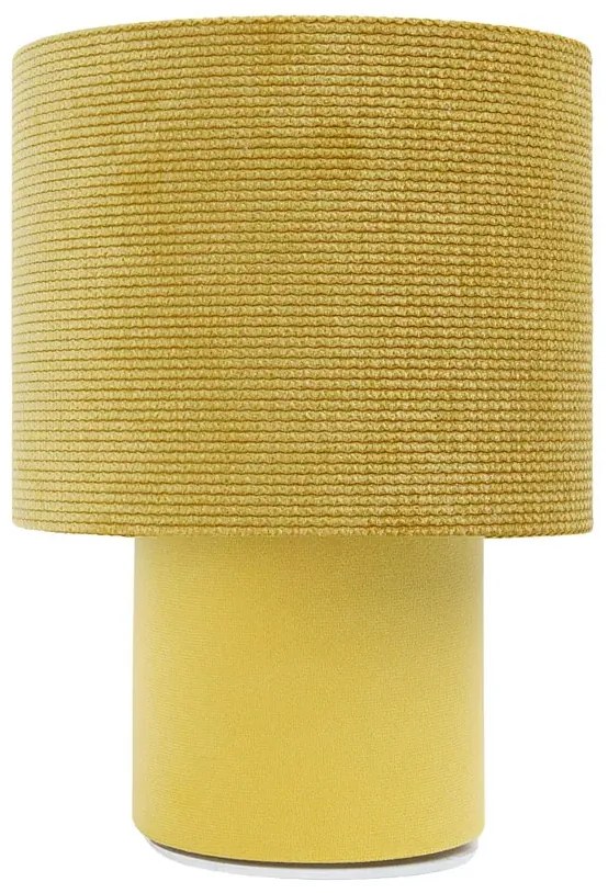 Musztardowa lampka nocna welurowa 2X A339 R8-A25