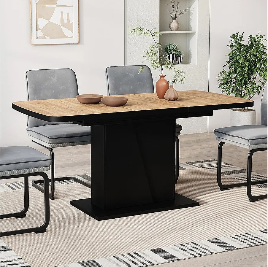 Stół jadalny goldkraft dąb/czarny 120x80x77.3 fenaro